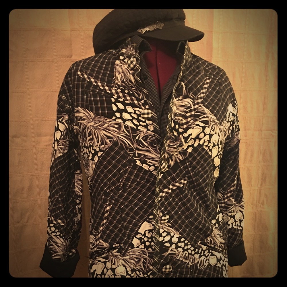 Reversible Jacket/Blazer! Black one side B&W other